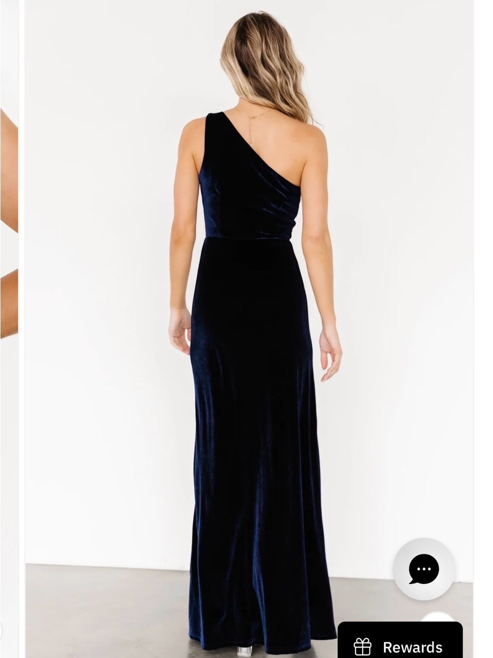 Baltic Born - Tatiana velvet one shoulder maxi dress - Picture 3 of 6